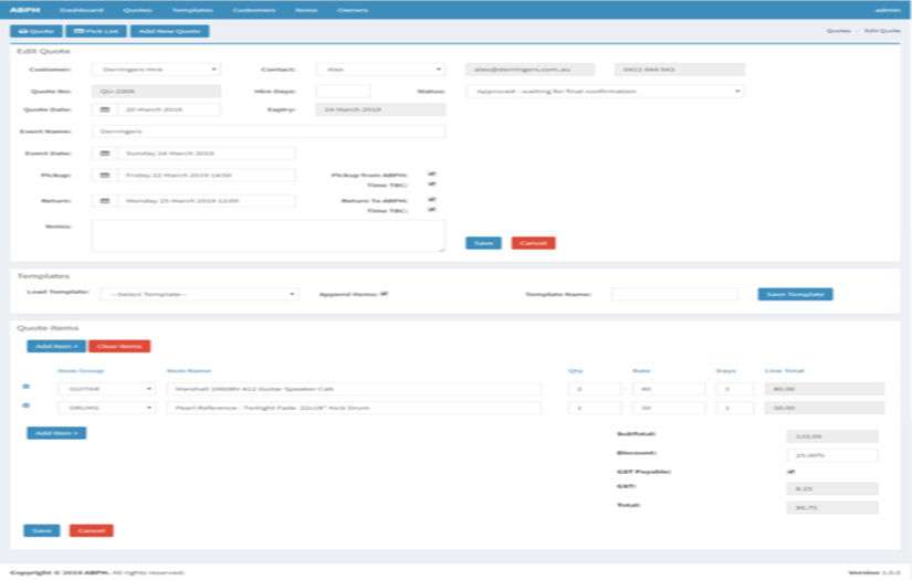 Online Quote & Order Management screenshot 2